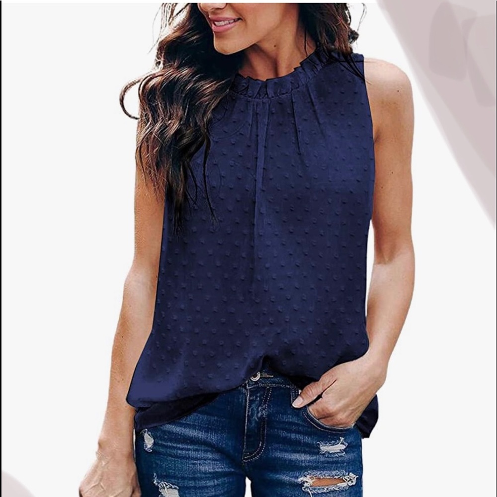 Polka Dot Chiffon Blouse